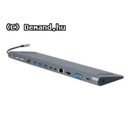 NB x Dokkoló USB-C Gembird 9in1 Space Grey A-CM-COMBO9-01