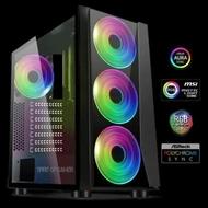 HZS-Spirit of Gamer GHOST III RGB fekete ablakos táp nélküli ház