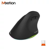MOU-Meetion MT-BTM010L fekete balkezes ergonómikus wireless RGB egér