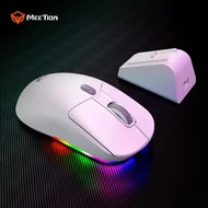 MOU-Meetion GW38 fehér RGB Bluetooth egér töltővel
