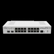 MikroTik 2004-16G-2S+PC passzív hűtéssel, 16x gigabit RJ45 port, 2x SFP+ 10G port, 4GB RAM