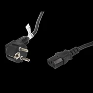 Lanberg CEE 7/7->IEC 320 C13 tápkábel, 5 m, VDE, fekete