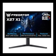 MON Acer 27" Predator X27X1bmiippruzx ZeroFrame - OLED - UHD - 240Hz