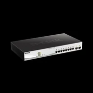 D-LINK Switch 8x1000Mbps (8xPOE) + 2xGigabit SFP Menedzselhető Rackes, DGS-1210-10MP/E