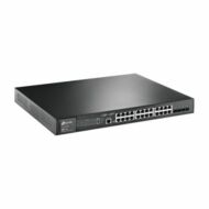 TP-LINK Switch 24x1000Mbps (24xPOE+) + 4x1Gigabit SFP+ + 2xkonzol port, Menedzselhető, SG3428MP