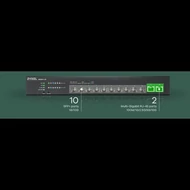 ZYXEL Switch 10x10Gigabit SFP+ + 2x10G, Menedzselhető Rackes, XS1930-12F-ZZ0101F