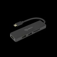 SBOX Dokkoló TCA-51, ADAPTER USB TYPE-C -> HDMI/USB-3.0/SD+TF - 5in1