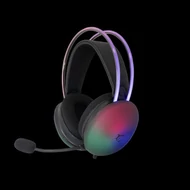 WHITE SHARK FIREFLY-B, GH-2342-B gamer fejhallgató, fekete/RGB, (3.5 Jack)