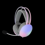 WHITE SHARK FIREFLY-W, GH-2342-W gamer fejhallgató, fehér/RGB, (3.5 Jack)