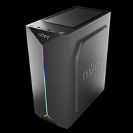 NJOY Ház Midi ATX ANIL Tápegység nélkül, USB2.0+3.0, Fekete RGB