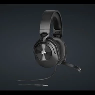 CORSAIR Vezetékes Headset, HS55 Gaming, Ultrakönnyű, Jack dugós, fekete