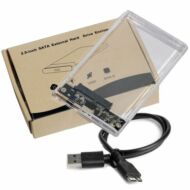 BLACKBIRD SATA Ház 2.5" USB 3.0, 6Gbps, SATA3, átlátszó