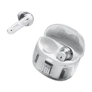 JBL TUNE FLEX 2 GHOST EDITION Bluetooth fülhallgató, tölthető 2 óra, IP45, adaptív zajcsökkentés, térhatás, fehér