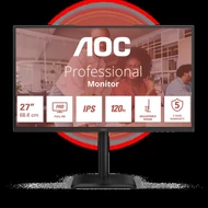 AOC IPS monitor 27" 27E4U 1920x1080, 16:9, 300cd/m2, 4ms, VGA/HDMI/USB, hangszóró, 120 Hz, áll.mag., pivot
