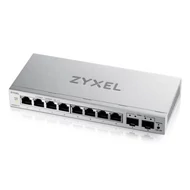 ZYXEL Switch 8x1000Mbps + 2xSFP Fémházas Asztali, Web menedzselés, GS1200-10V3-EU0101F