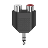 HAMA 205187, FIC ST ADAPTER SZTEREO 3,5MM JACK DUGÓ - 2RCA ALJ