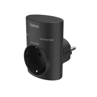 HAMA 223322, HÁLÓZATI TÚLFESZÜLTSÉG VÉDŐ ADAPTER FEKETE / FIP