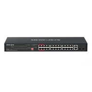 MERCUSYS Switch 28x1000Mbps(24xPOE+) + 2xSFP, Fémházas Asztali Rackes, MS128GP