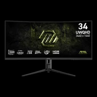MSI Monitor GAMING MAG 342CQRF E20 Ívelt 34" UWQHD Rapid VA 3440x1440, 200Hz 21:9, 3000:1, 300cd/m2, 0,5ms, 2xHDMI, DP