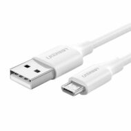 UGREEN USB-Micro USB kábel, QC 3.0, 2.4A, 0.25m (fehér)