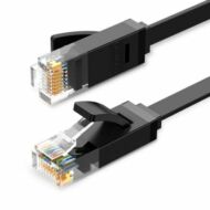 UGREEN Ethernet RJ45 lapos kábel, Cat.6, UTP, 0,5m (fekete)