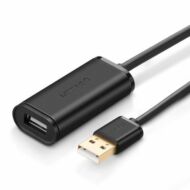 UGREEN US121 USB 2.0 hosszabbító kábel, aktív, 15m (fekete)