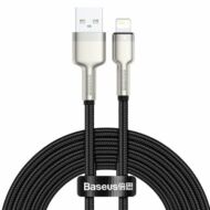 USB-kábel Lightning Baseus Cafule-hez, 2,4A, 2m (fekete)
