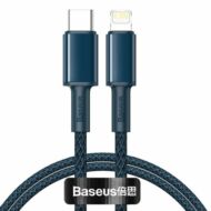Baseus USB-C - Lightning kábel, nagy sűrűségű fonott, 20 W, 5 A, PD, 1 m (kék)