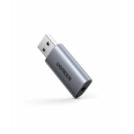 UGREEN CM383 Audio adapter, USB 3,5 mm-es mini jack, AUX (szürke)