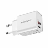 Blitzwolf BW-S20 adapter, USB, USB-C, 20W (fehér)
