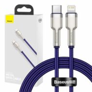 Baseus Cafule USB-C-Lightning kábel, PD, 20 W, 1 m (lila)