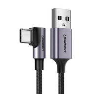 UGREEN US284 USB és USB-C közötti ferde kábel, 3A , 2m (fekete)