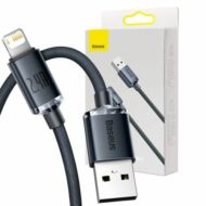 USB-kábel a Lightning Baseus Crystal Shine, 2,4A, 2m (fekete)