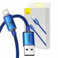 USB-kábel a Lightning Baseus Crystal Shine, 2.4A, 1.2m (kék)