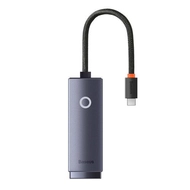 Baseus Lite Series USB-C-RJ45 hálózati adapter, 100 Mbps (szürke)