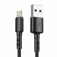 USB és Lightning kábel Vipfan X02, 3A, 1.8m (fekete)