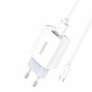 Fast charger Foneng 2x USB EU30 + USB Type C cable