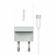 Fast charger Foneng 1x USB K210 + USB Type C cable 1m
