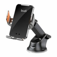 Car Holder with Wireless Charger Budi 15W + 1m USB-C Cable