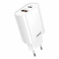 Remax RP-U37 wall charger, USB + USB-C, 18W (white)