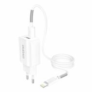 Wall charger Dudao A2EUL 2x USB with Lightning cable 12W (white)