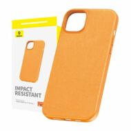 Phone Case for iPhone 15 Pro Baseus Fauxther Series (Orange)