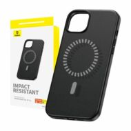 Magnetic Phone Case for iPhone 15 Baseus Fauxther Series (Black)