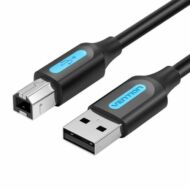 USB 2.0 A to B cable Vention COQBJ 2A 5m Black PVC