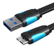 Flat USB 3.0 A to Micro-B cable Vention VAS-A12-B200 2m Black