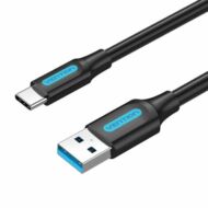 USB 3.0 A to USB-C Cable Vention COZBF 3A 1m Black PVC