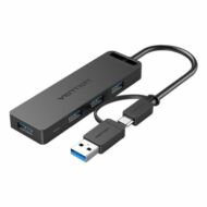 Huib 2in1 USB-C Interface, 4-port USB 3.0 and Power Adapter Vention CHTBB 0.15m