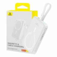 Baseus Magnetic Mini Powerbank, 10000mAh, USB-C, 20W, MagSafe (fehér)