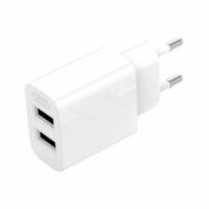 Wall charger XO L109  2.4A 12W 2x USB-A,  cable USB Type-C,  (white)
