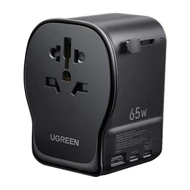 Ugreen S550 univerzális utazási adapter / hálózati töltő, 65W, 2x USB-C, 1x USB-A